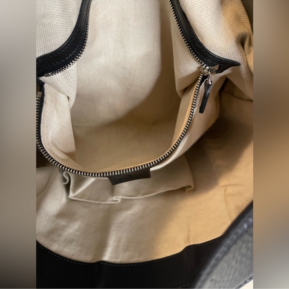 Gucci Black Leather Ribot Horse-Head Hobo - Picture 6 of 12